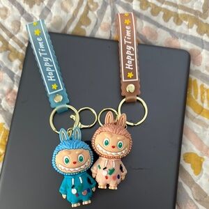 BRAND NEw Labubu Kids Keychain Blue or Pink.